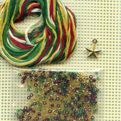 Golden Tannenbaum Beaded Counted Cross Stitch Ornament Kit Mill Hill 2011 MH161301