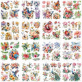 16 Pcs Insect Birds Rub-On Transfers for Furniture & Crafts - style: Insect Birds