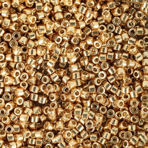 Miyuki Delica Seed Beads - color: DB1833 - Duracoat Galvanized Yellow Gold