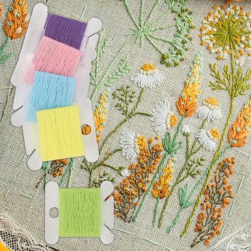 400 PCS Embroidery Floss Bobbins Embroidery Thread Organizer Plastic Floss Bobbins Embroidery Thread Cards for Cross Stitch - color: Clear