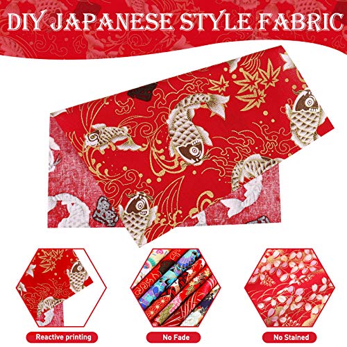 Tudomro 30 Pcs 8" x 10" Japanese Fabric Bundle Cotton Quilting, Retro Style - color: Retro Style