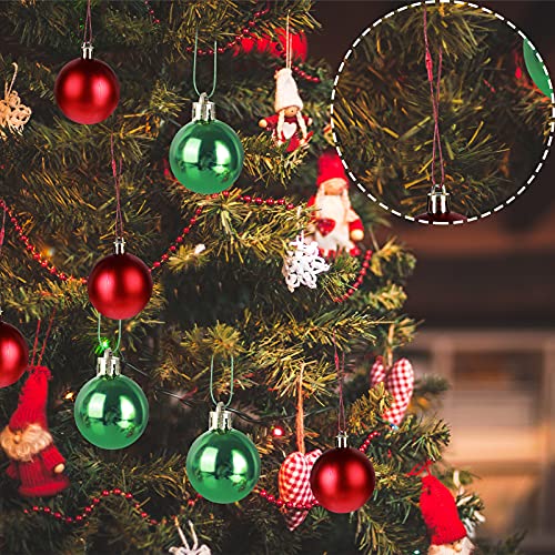 Shappy 1000 Pcs Christmas Ornament Hooks, Red, Green - color: Red, Green