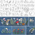 ZQmino 3 Sheets Stick & Stitch Water Soluble Floral Embroidery Patterns