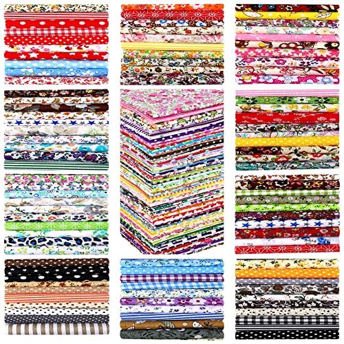 Tatuo 150 Pcs 4 × 4 Inch Cotton Fabric Squares Bundle Quilting - style: Pastoral Floral