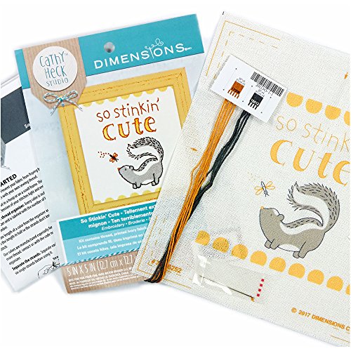 Dimensions 'So Stinkin' Cute' Beginner's Embroidery Kit, 5'' x 5''