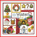 Awesocrafts Cross Stitch Kits, Four Seasons of Winter Easy Patterns Cross Stitching Embroidery Kit Supplies, Stamped or Counted (Winter, Counted) - color: Winter, size: Counted