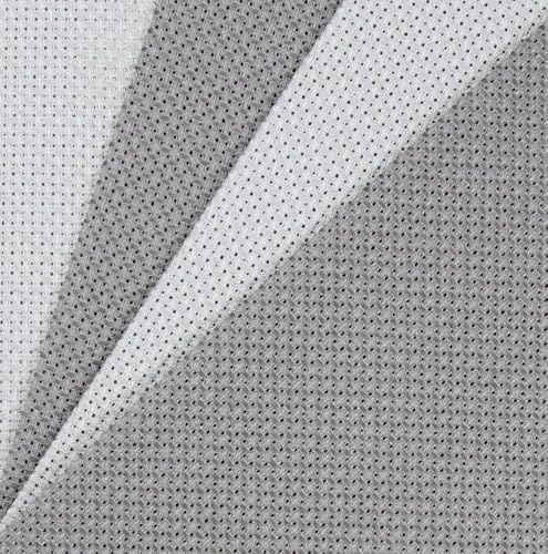 KCS 4 pc of 12" x 18"(30cmx45cm) 14CT Counted Cotton Aida Cloth Cross Stitch Fabric (Medium Grey+Dark Grey) - color: Medium Grey+dark Grey