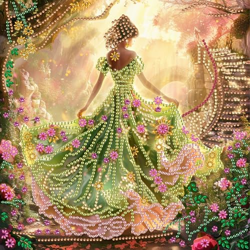 SKRYUIE DIY Diamond Art Kits for Adults Woman Special Shape - 5D Diamond Painting Kits for Adults Landscape - Crystal Embroidery Cross Stitch - Craft for Wall & Office Decor 12 x 12 Inch c17 - color: Colorful-13