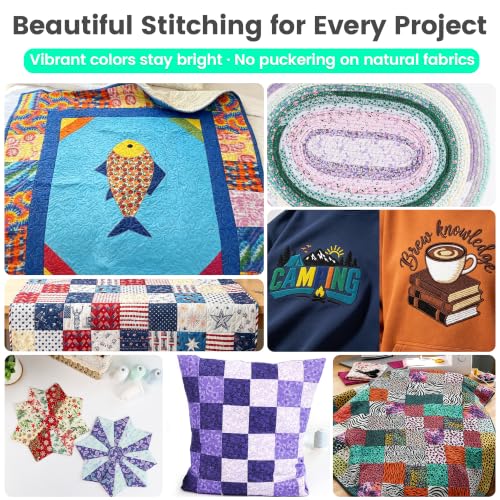 New brothread 100% Mercerized Cotton Threads with Box - 8xSummer Loft - color: 8 X Summer Loft(Pastel Color)