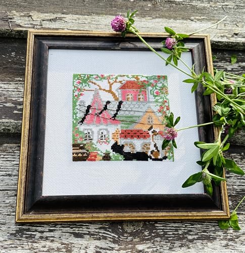 RIOLIS 612 City & Cats Summer Counted Cross Stitch Kit 5.12 x 5.12 in - style: City & Cats Summer 612