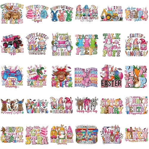 30 Pcs Easter DTF Transfers Ready to Press - style: Easter