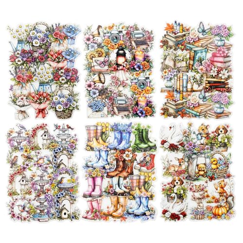 120 Pcs Vintage Garden Stickers for Scrapbooking and Journaling - color: Twilight Garden
