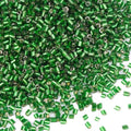 6000pcs Dark Green Bugle Beads Bulk, Embroidery Tube Short Beads for Jewelry Making, Bracelet,Necklaces Supplies,Craft DIY(3x2mm) - color: Dark green