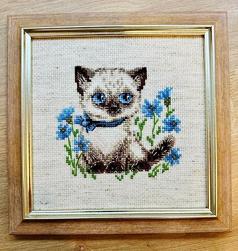 RIOLIS 2118 Siamese Kitten Counted Cross Stitch Kit 6 x 6 in - style: Siamese Kitten 2118