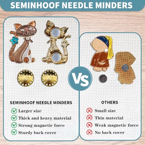 Magnetic Needle Minder Magnet Embroidery Accessories and Supplies Embroidery Needle Holder Cross Stitch Holder Needlework Supplies (Cardinal) (cat) - size: cat
