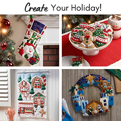 Bucilla Felt Applique 12 Piece Ornament Making Kit, Twelve Days of Christmas, Perfect for DIY Arts and Crafts, 89446E
