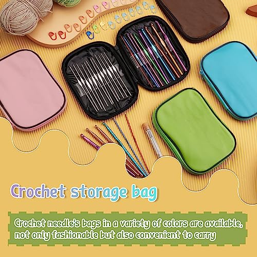 IMZAY 54 Pcs Crochet Hooks Set 0.6–6.5mm Ergonomic Crochet Needles Set - color: Pink, size: 54 Pcs