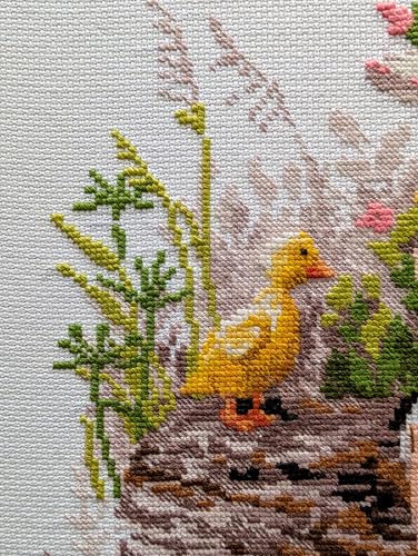 RIOLIS 1781 Girl with Ducklings Counted Cross Stitch Kit 11.81 x 11.81 in - style: Girl with Ducklings 1781