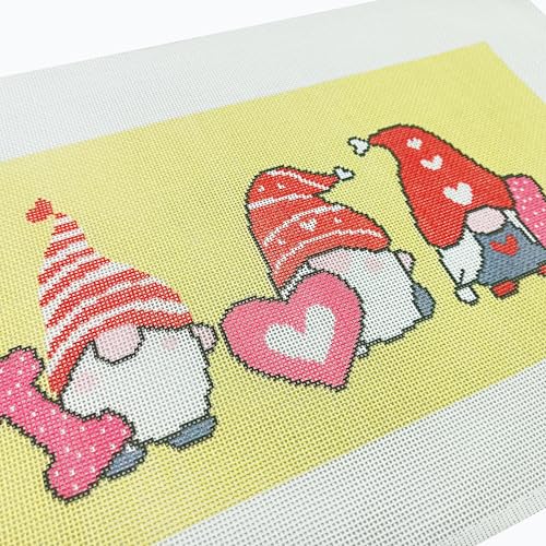 Howie's Needlepoint Needlepoint Canvas, 18CT Embroidery Stamped Patterns for Beginners or Advance, Printed Canvas(Love,6x11inch) - color: LOVE