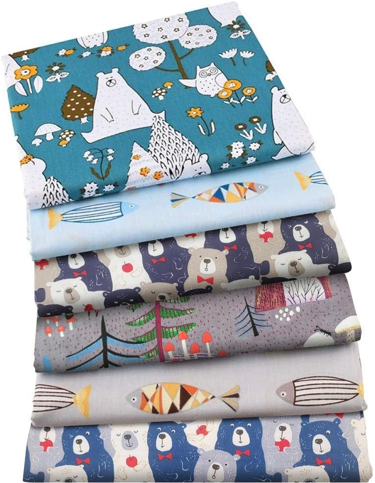 Aubliss 50pcs 100% Cotton Fabric Bundle 10" x 10" PreCut Fat Squares Sheets - color: Floral, size: 50PCS 10" x 10"