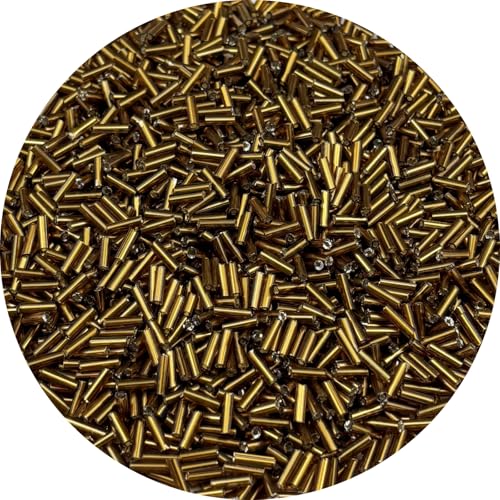 90g Glass Bugle Beads 7x2mm Embroidery Tube Glass Spacer Bulk Small Craft Long Beads for Necklaces Bracelets Earrings DIY Jewelry Making(Dark Coffee) - color: Dark Coffee