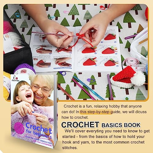 Aeelike Crochet Kit for Beginners Adults, Complete Crochet Set, Orange - color: Orange
