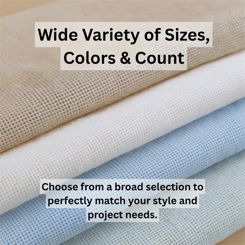 Zweigart Aida Cloth 18 Count – Beige (264), 19.7" x 39.4", 100% Cotton Fabric for Cross Stitch & Embroidery Projects - color: Beige (264), size: 19.7" x 39.4"