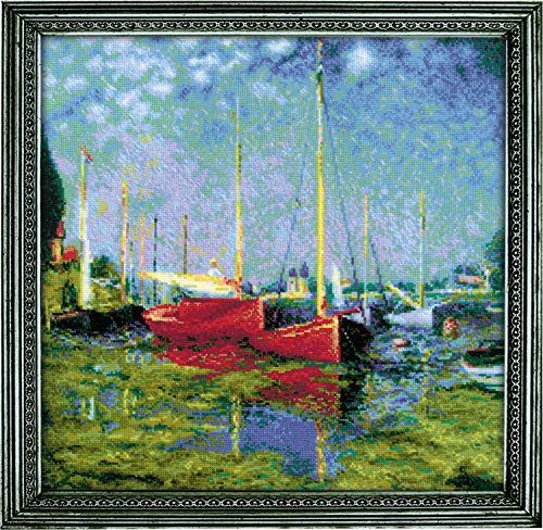 RIOLIS 1779 Argenteuil After C. Monet's Painting Counted Cross Stitch Kit