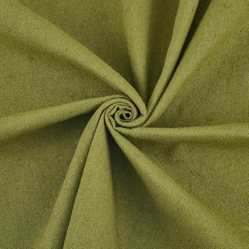 59.06 Inch Sage Green Linen Embroidery Fabric Needlework Cloth Soild Fabric Embroideried Quilting Premium Cotton Jute Blend Cloth for Sewing Making Clothes Dresses Crafts Tablecloth Supply - color: Green, size: 500x1500mm