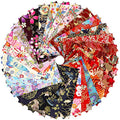 Tudomro 30 Pcs 8" x 10" Japanese Fabric Bundle Cotton Quilting, Retro Style - color: Retro Style