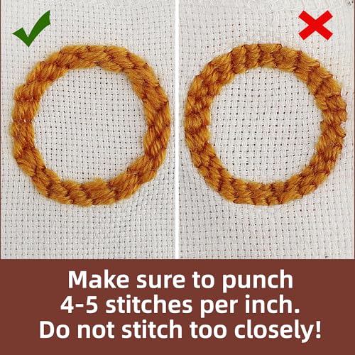 Temlum 6pcs Punch Needle Coasters Kit for Adults and Beginners(Lines) - color: Lines