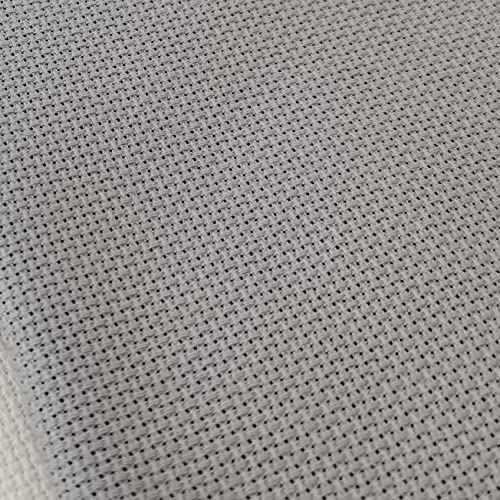 KCS 4/6 pc of 12" x 18" 18CT Counted Cotton Aida Cloth Cross Stitch Fabric (4 pc, Light Steel Grey) - color: Light Steel Grey, size: 4 pc