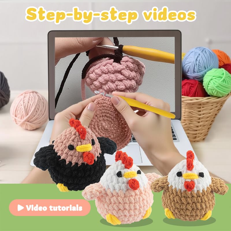 HaoBaiyxgs Crochet Kit for Beginners,Stuffed Animal Knitting Kit for Adult