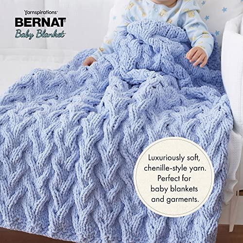 Bernat BABY BLANKET BB Baby Lilac Yarn - 1 Pack of 10.5oz/300g - Polyester - #6 Super Bulky - 220 Yards - Knitting/Crochet - color: Baby Lilac, size: 1 Pack