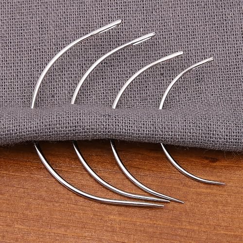 SaiDian 8Pcs Curved Needles 2" 2.5" 3" 3.5" for Carpet Canvas Seat Repair