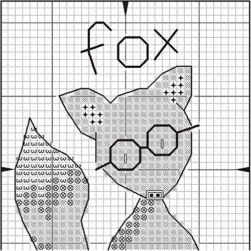 Dimensions Clever Fox Mini Counted Cross Stitch Kit for Beginners, 4''