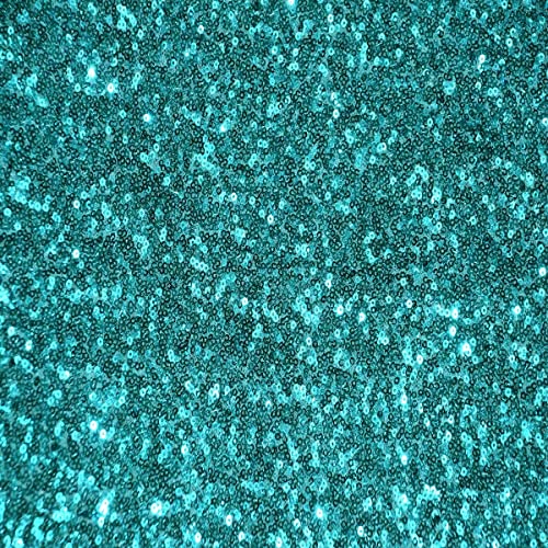 Valentina Textile Inc Sequin Fabric Glitter Embroidery Fabric by The Yard Material for DIY Sewing Curtain Backdrop Tablecloth Table Linen Runner Clothes (1 Yard, Tiffany) - color: Tiffany, size: 1 YARD