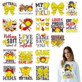 Softball Iron on Transfers for Tshirts -20Pcs Dtf Transfers Ready to Press, Softball Mom Iron on Decals Patches Stickers, Sports Game Mother's Day Heat Transfer for DIY Clothes Pillow Hats - color: Softball425