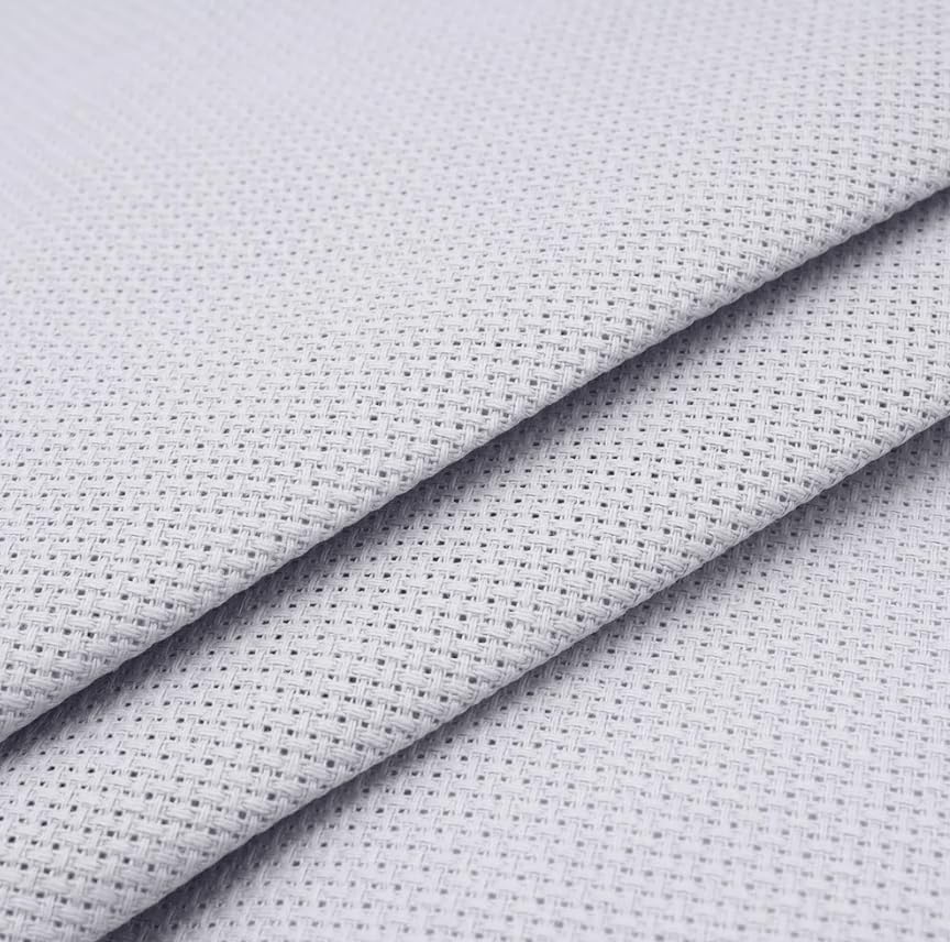 Wizardi Aida 16 Count Steel-Gray 3251/713. Needlework Canvas, Cross-Stitch Fabric, Embroidery Cloth, Needlepoint Canvas. 100% Cotton. Precut Zweigart - color: Steel-Gray