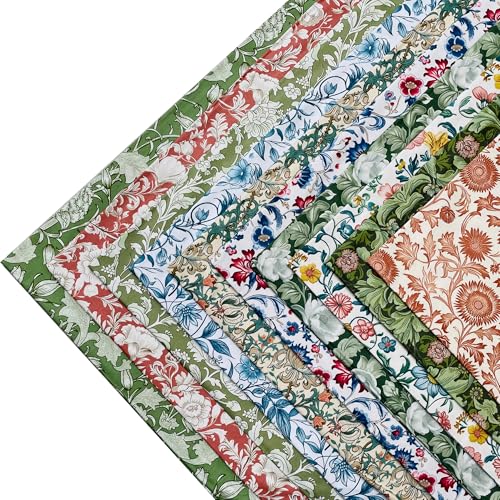 Fat Quarters Fabric Bundles Cotton Quilting Fabric, Morris Pattern A - color: Morris Pattern a