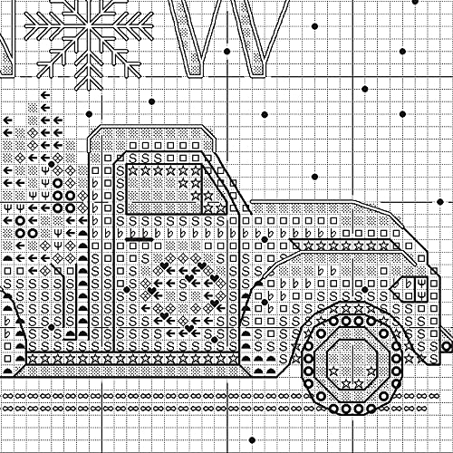 Dimensions 72-09005 Holiday Family Truck Christmas Counted Cross Stitch Kit for Beginners, 6" D, 14 Cnt. White Aida, 5pcs
