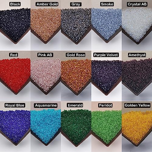 INSPIRELLE 2400pcs 4mm Bicone Beads Faceted Crystal Glass Briolette Beads - color: Transparent (AB) Colors