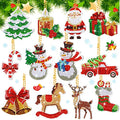 Ferraycle 12 Pcs Diamond Art Christmas Ornaments Xmas Diamond Painting Kit