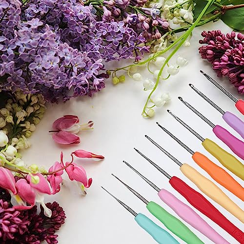 Small Size Crochet Hook Lace Crochet Needle QLRFFLJOY 1.0mm Crochet Hook Embroidery Thread Knitting Weaving Tool DIY Lace Yarn Crochet Needles (1.0 mm) - size: 1.0 mm