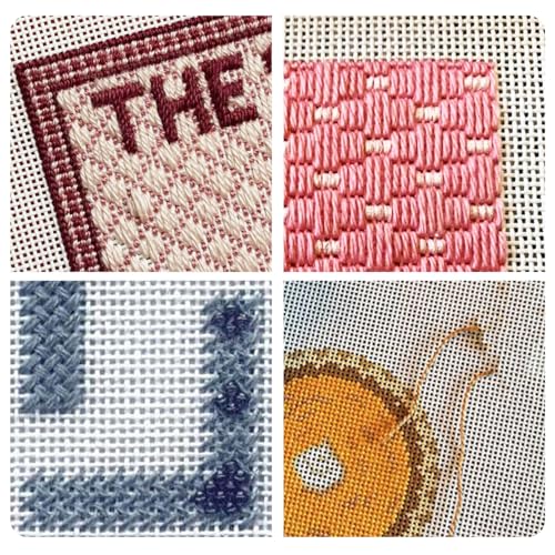 LUFEEMGA Needlepoint Blank Canvas 18 Mesh Beige Needlepoint Canvas Embroidery Blank White Cloth Cotton,100% Cotton Fabric 20'‘x17'' Durable&Beginner Friendly Cross Stitch Canvas