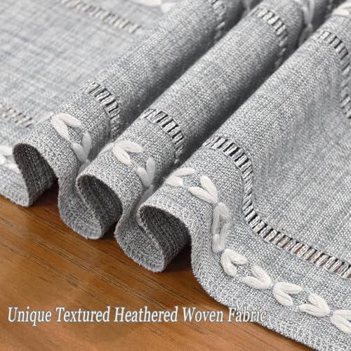 Rustic Linen Table Runner, Grey Table Runners 36 inches Long - color: Light Grey, size: 13×36 Inch
