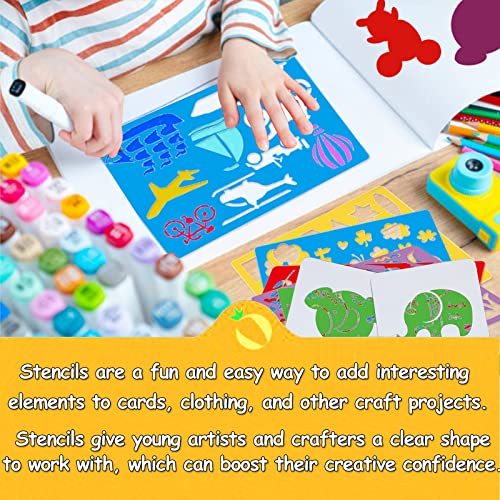 Stencils for Kids, 32 pcs Plastic Drawing Stencils Kits Animals Shape Stencils for Kids Boys Grils Crafts School Art Projects - color: Multi 32PCS