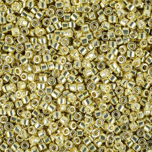 Miyuki Delica Seed Beads - color: DB0412 - Galvanized Yellow Dyed