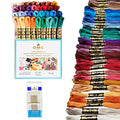 DMC Embroidery Floss Anniversary Pack,36 Colors Bundle with Needles Size 18