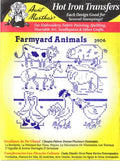 Farm Animals Aunt Martha's Hot Iron Cross Stitch Embroidery Transfer